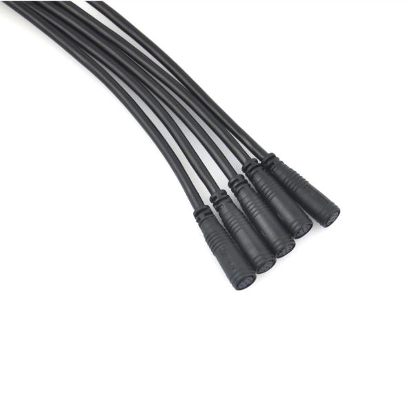 Waterproof Electric Bike Connectors Motor Extension Cable 5 Pin Exquisite Shape