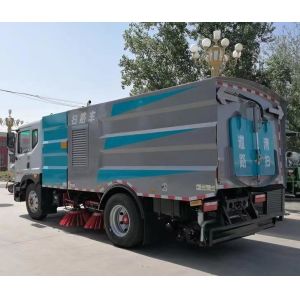 Quality 4x2 Street Sweeper Truck Road 6 Wheelers Blue Vacuum Cleaning wholesale