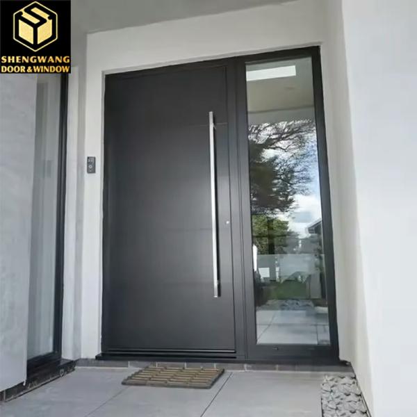 Bedroom Home With Grey Swing Door For Customization Outswing Steel Door