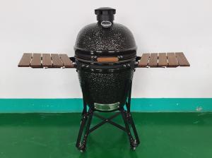 Quality Ceramic Pizza Charcoal Kamado Grill 21.5 Inch BBQ Bamboo Shelves And Handle wholesale