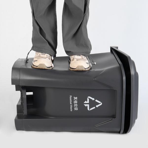 Factory High Quality 13 Gallon Street Garden Double Recycle Trash Can Foot Pedal Dustbin for Outdoor