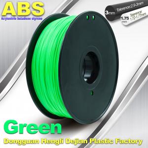 Quality Customized Green1.75mm / 3.0mm 1.0KgG / roll ABS 3D Printer Filament wholesale