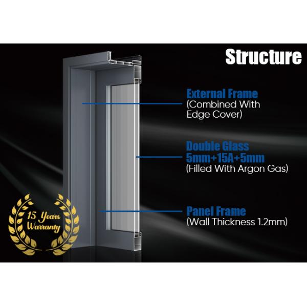 Slimline Swing Aluminium Door For Kitchen Or Bathroom With Tempered Glass