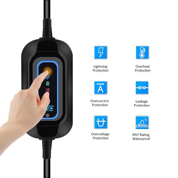 220V KIWI 3.5KW Portable EV Charger Type 2 16A J1772 for Electric Car Charging Station