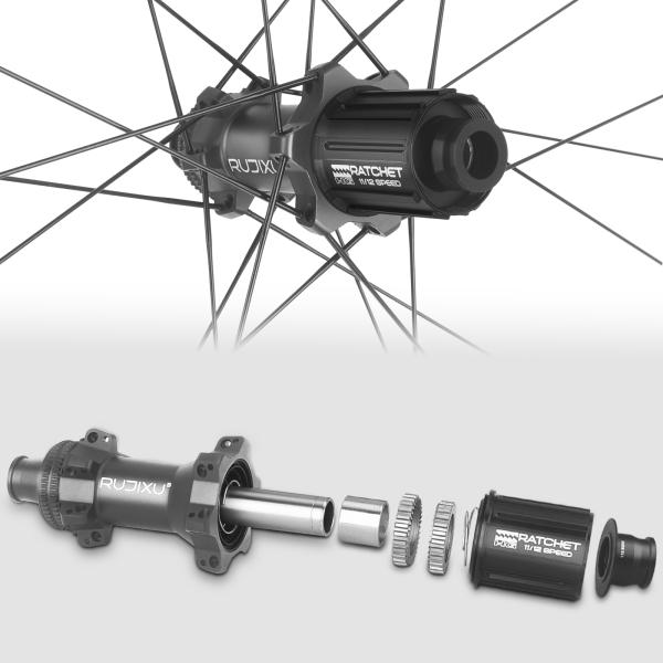 700C Carbon Fiber Road Bike Wheels 36T Ratchet With Disc Brake Sleek And Modern Design