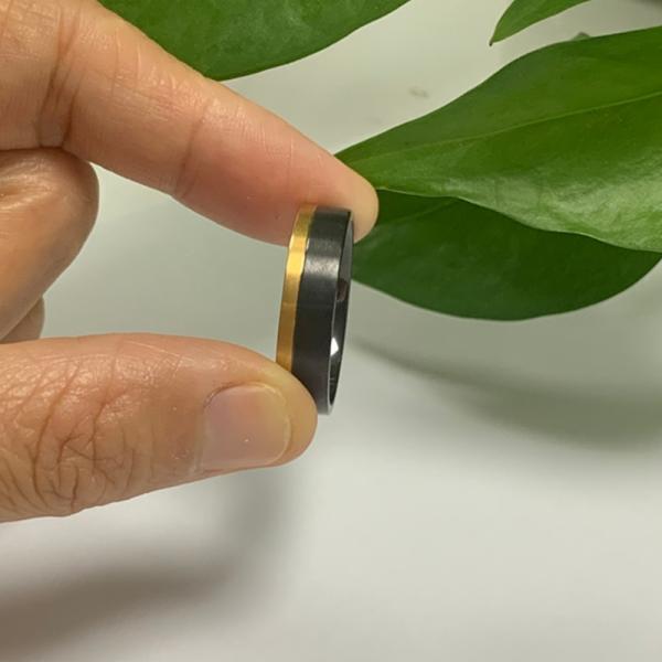 Factory Wholesale Black and Gray Zirconium & Titanium Wedding Bands & Men's Jewelry without fading Men's Wedding bands