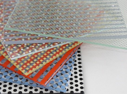 Silk Screen Printing Ceramic Frit Colored Painted Fully Tempered Glass