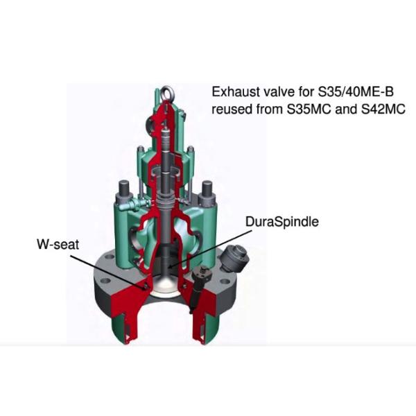 MAN S35MC-C Dura Spindle Exhaust Valve , Exhaust Valve Seat S42MC-C7 S46MC-C S50MC-C S60MC-C