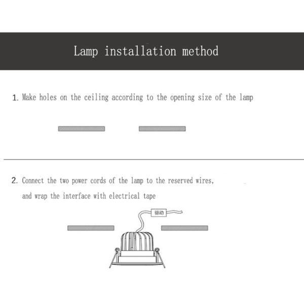 12W 300lm Anti Glare Wall Washer Spotlight Recessed Ceiling LED Aluminum