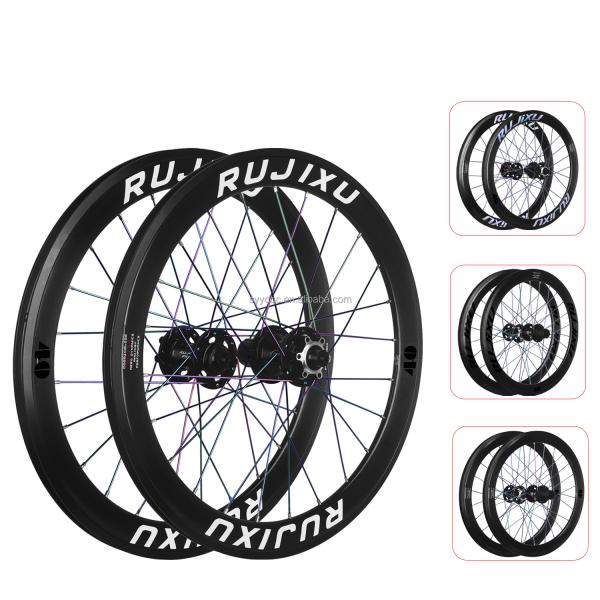 UD Finish 20" Bike Wheel Set Disc Brakes 406 451 120 Rings Side Mounted Hub P8 Modification Aluminum Alloy