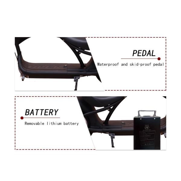 Moto City Coco Electric Scooter 2000w 70 Km/H 80 Km/H With Shock Absorber