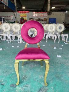 China Round Back Dining Chairs Special Design Stackable Function Banquet Chairs on sale
