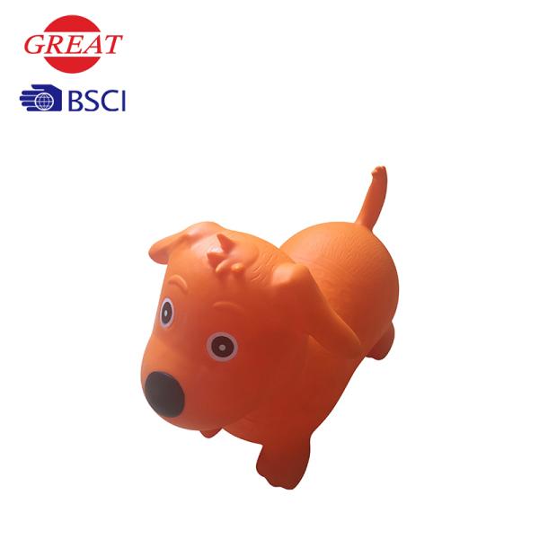 Mini Dog Shape Bouncy Animal Hopper With Inflatable Pump Customized Logo