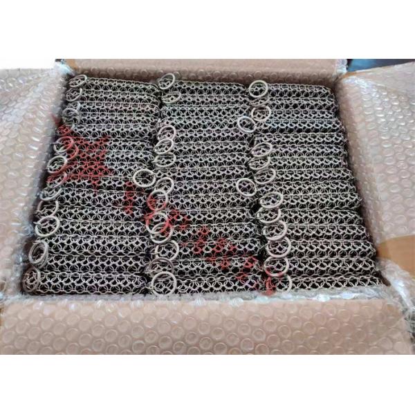 Stainless Steel Silicone Chainmail Scrubbing Pad For Cast Iron Skillets Cleaning