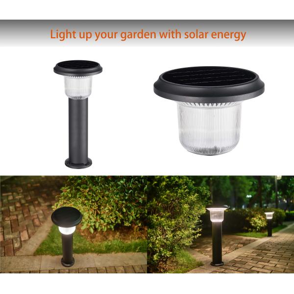 5H Charging Solar LED Landscape Lights , 5000K 7000mAH Round Outdoor Solar Lights