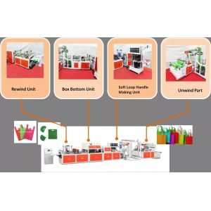 Full Automatic Paper Bag Making Machine 50HZ Non Woven With CE Certificate