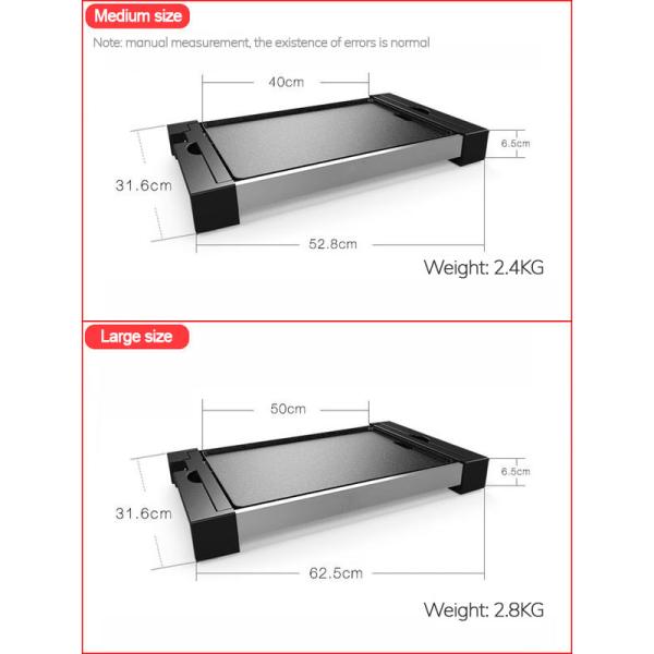 1800W Smokeless Electric BBQ Grill 110V 220V 625x316x65mm