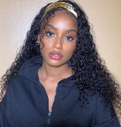 Silk Scarf 10A Headband Hair Wig Glueless Human Hair Wigs Deep Wave