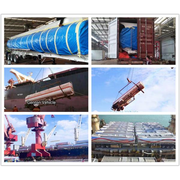 3 Axle 45000L 5 Silos Single Tires 6mm Aluminum Fuel Petrol Tanker Truck Trailer With Air Suspension