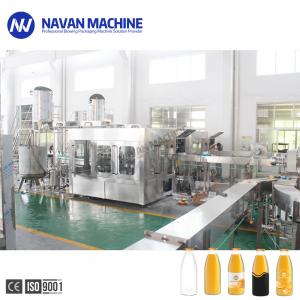 Quality PET Automatic Fruit Juice Beverage Hot Filling Machine Washing Filling Capping Line wholesale