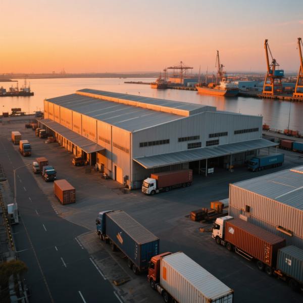 Prefab Steel Warehouse Building with PVC Aluminum Windows