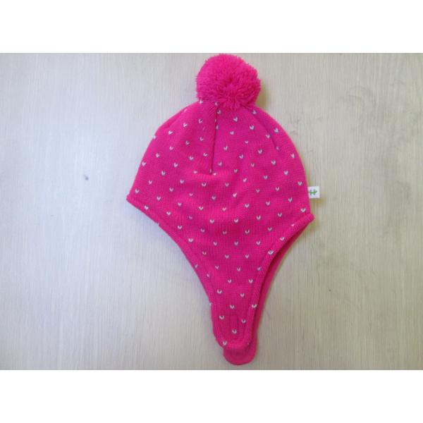 Acrylic Earflap Hat--Children lovely Hat with POMPOM--Strips design--Winter and Outside