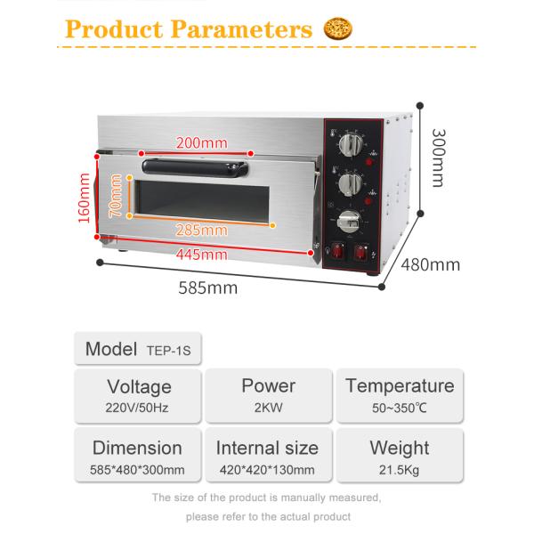 Electric Baking Bread Pizza Cake Cooking Oven with Pizza Stone and Timer 585x480x300mm