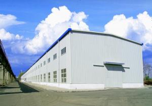 China Large Prefabricated Steel Buildings / Metal Workshop Buildings With Epoxy Coating Floor on sale