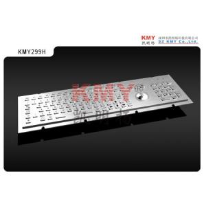 Quality Vandal Resistant Kiosk Metal Keyboard with Numeric Keypad and Trackball Mouse wholesale