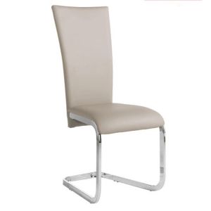 Quality 0.25CBM 42cm Modern Dining Chair With Brushed Stainless Steel wholesale