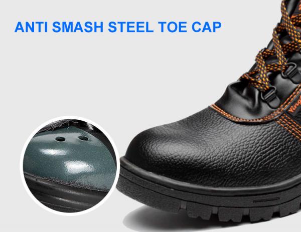 European Standard Genuine Leather Waterproof Men Work Safety Shoes Boots With Steel Toe Cap And Steel Plate