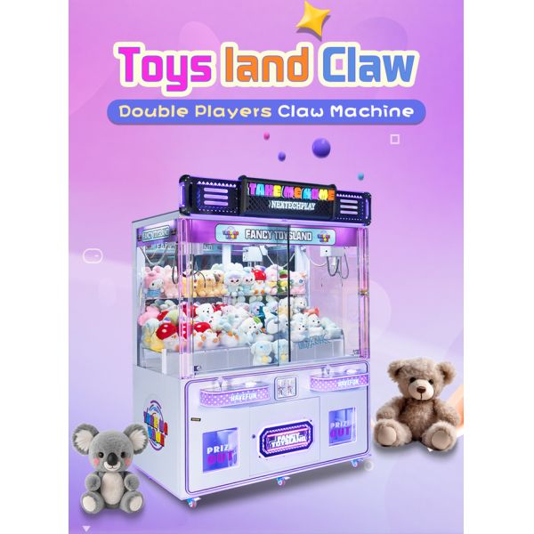 Wholesale 2 Players Vertical Plush Doll Toys Coin Operated Crane Machine