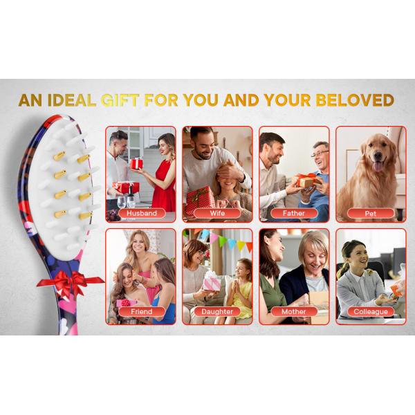 650nm Red LED Hair Growth Comb EMS Electric Massage Hair Brush 450mAh 3.7V Battery