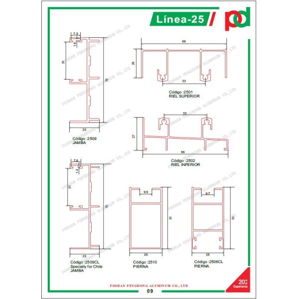 0.15mm T5 Temper Wood Finish Aluminium Profiles For Bolivia Series L20 L25 L32 L5000