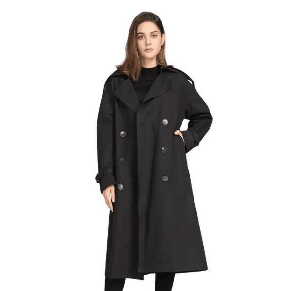 Customized Autumn Gabardina Ladies Overcoat Plus Size Long Sleeve Trench Coat for Women