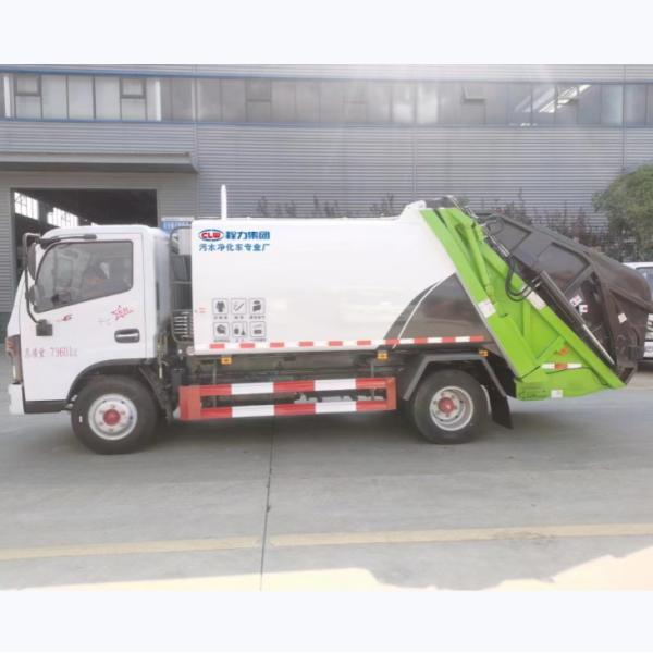 Back Loader Garbage Truck 8280x2850x2350mm Dongfeng Garbage Removal Truck Can Cleaner Truck