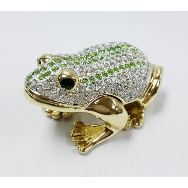 Animal trinket jewelry box Frog diamond decoration trinket jewelry box metal jewelry box