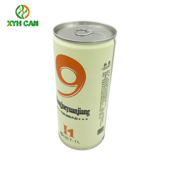 Tin Cans for Liquid Packaging Tin Boxes for 1L Beer Safety Custom Printed Tin Cans