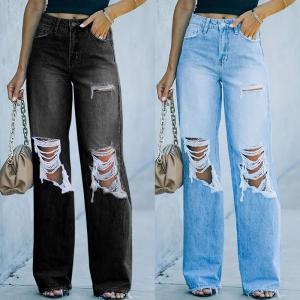 China                  Sexy Jeans with High Quality Classic Denim Damaged New Arrival Trousers for Women              on sale