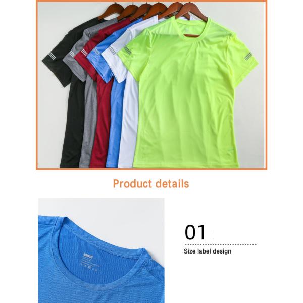 Multicolor Quick Dry Short Sleeve Sport T Shirt Gym Jerseys Fitness Shirt Trainer Running T-Shirt Men&prime; S Breathable Sportswear