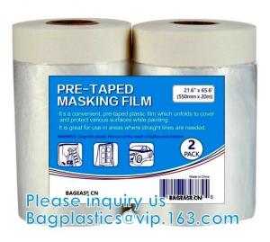 Quality Automotive Roll Masking Film set, Painting Tray kit, Pre-Taped, Sheeting Covering, Car Furniture Protection Cover wholesale