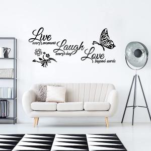 Quality Inspirational Live Every Mom Words Acrylic Mirror Wall Stickers For Laugh Every Day wholesale