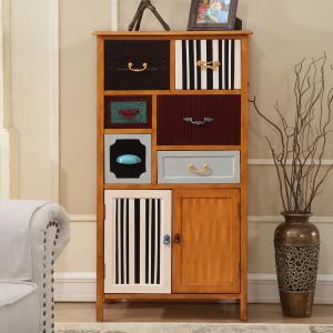 Quality 6 Drawer Vertical NC Painting Solid Wood Storage Cabinet Family Room Furniture wholesale