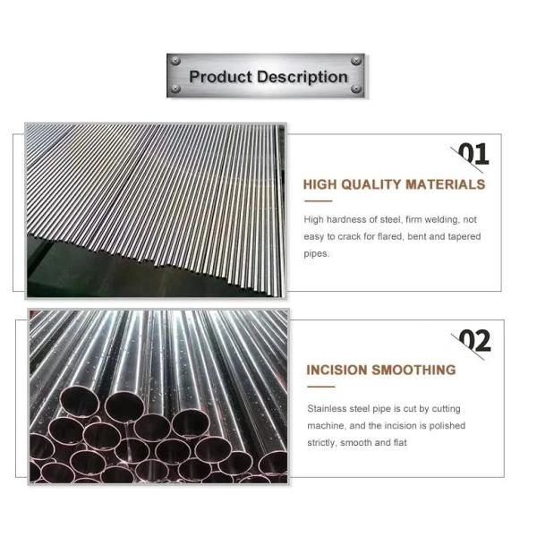 Round Seamless Metal Tube Ss SUS304 316 Polished Inox 321 309S 310S Hot Cold Rolled Welded Stainless Steel Pipe