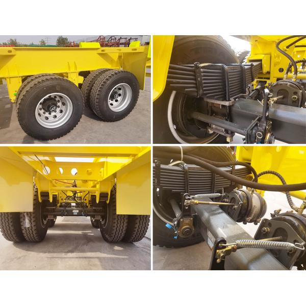 Dock Container Skeleton Semi Trailer 2 Axles 3 Axles 60tons