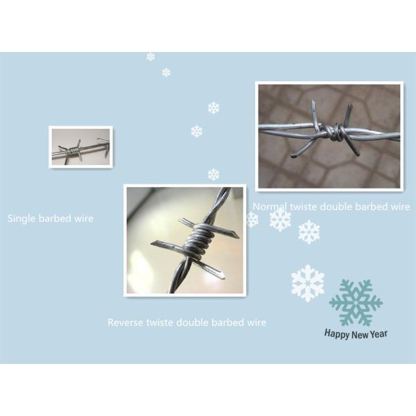 1.6mm * 1.6mm Anti - oxidation Twin Barbed Wire with Zinc coating 200g / m2