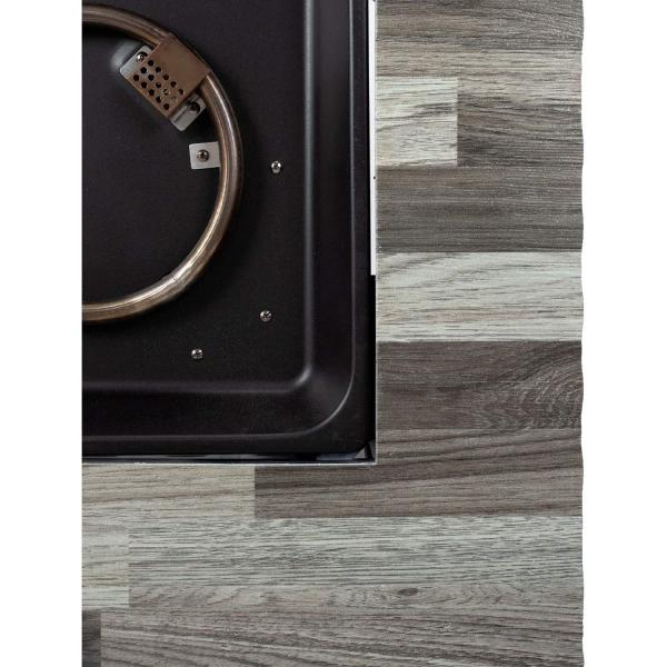 Black / Gray Table Top Steel Square Propane Fire Pit Outdoor