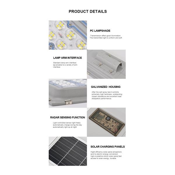 Sustainable Solar LED Street Light for Outdoor in Smart Cities and Environmentally Friendly
