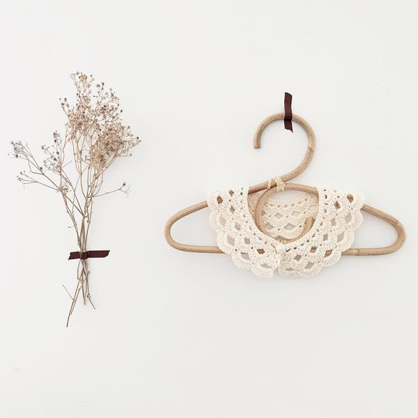 Y-F 2023 Autumn Girls Two Tone Detachable Lace Collar Crochet Kids Cotton Flower Wedding Vintage Collar