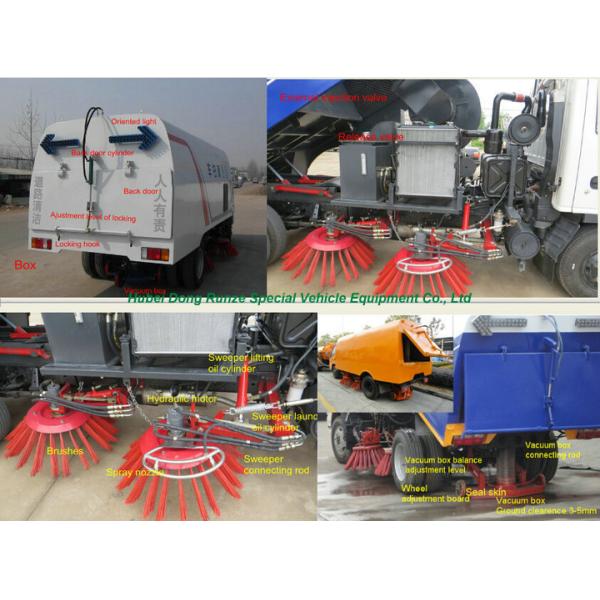 Captain Truck Mounted Sweeper With Vacuum Road Cleaner Cleaning Brushes 3000L Refuse 1000L Water